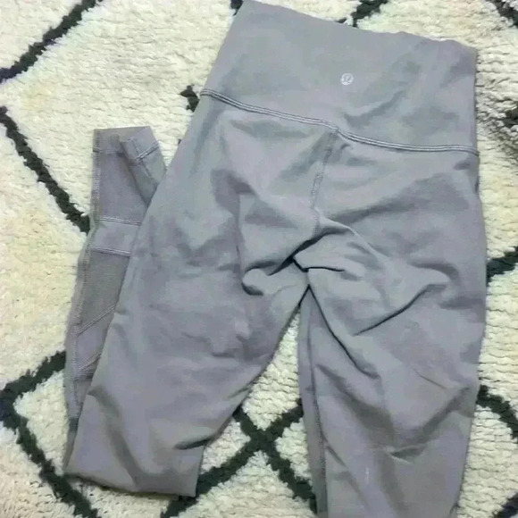 Lululemon Size 4 Wunder Under Pant High-Rise Tech Mesh 28 Dark Chrome Legging - Picture 9 of 12